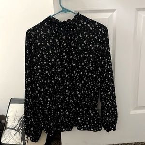 Black and white floral blouse from Stitch Fix